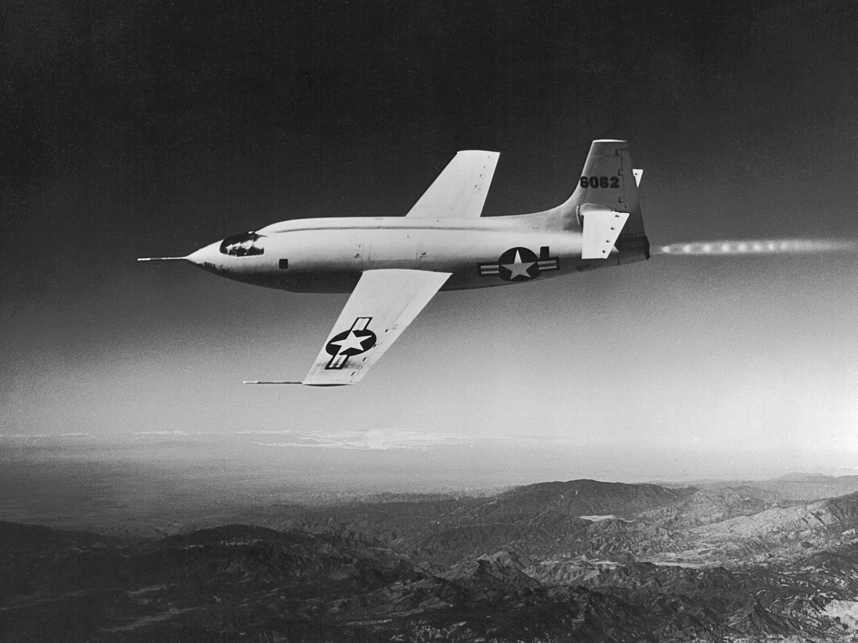 Bell X-1 in flight during supersonic testing